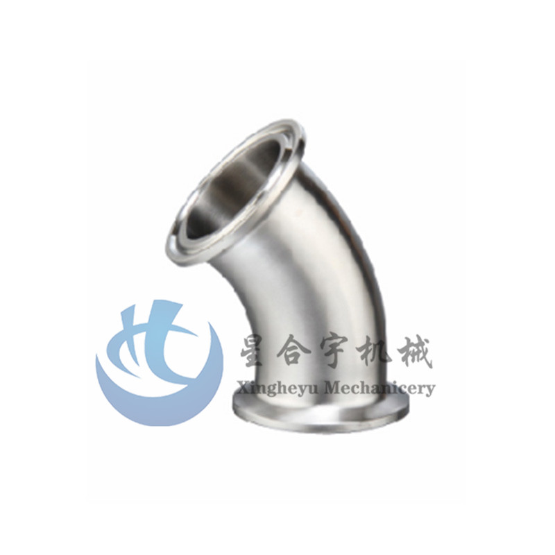 Sanitary quick installation 45° elbow